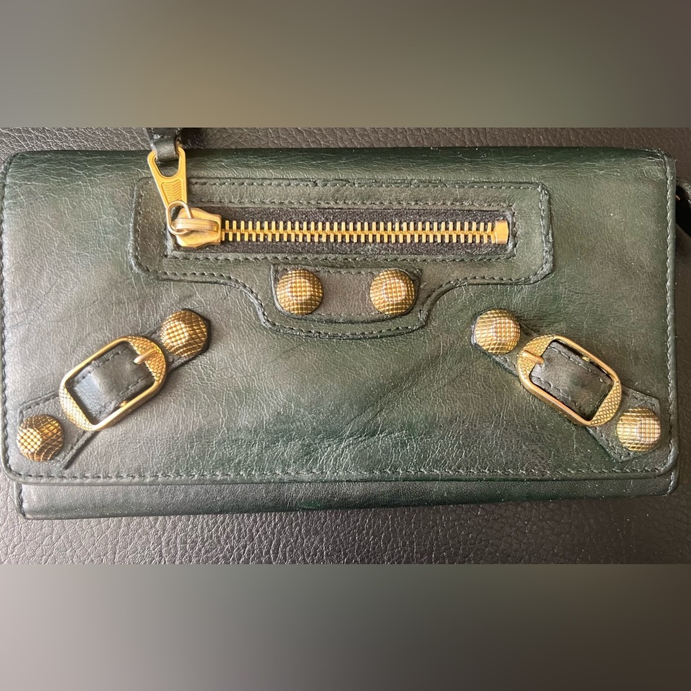 Balenciaga Dark Green Long Wallet - Picture 4 of 9